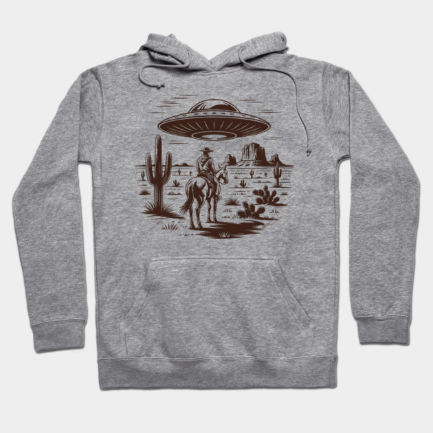 Close Encounters of the Cowboy Kind Hoodie by Cosmo Gazoo