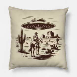 Close Encounters of the Cowboy Kind Pillow