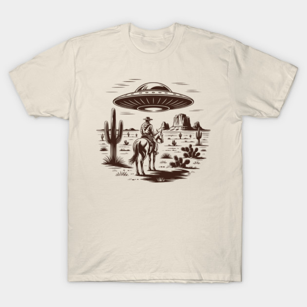 Close Encounters of the Cowboy Kind T-Shirt by Cosmo Gazoo