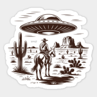 Close Encounters of the Cowboy Kind Sticker