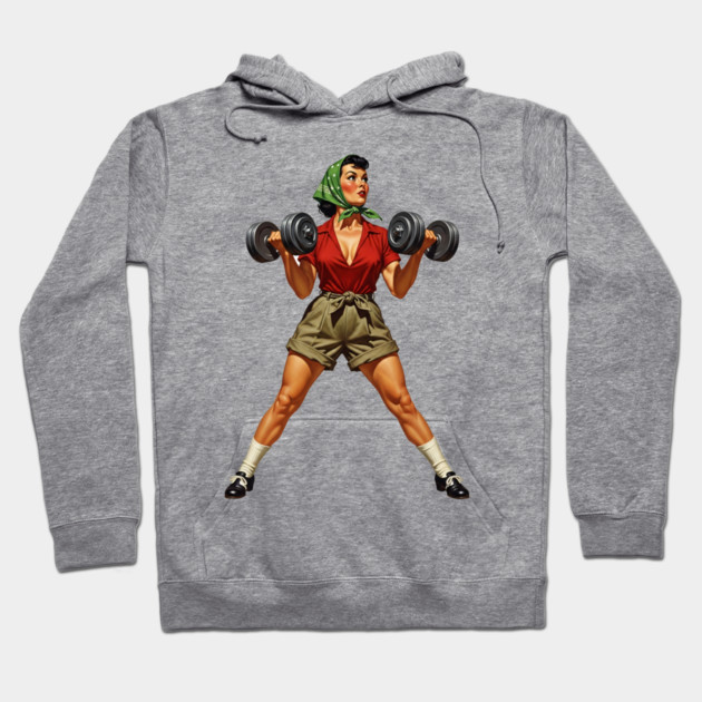 Rosie the Riveter Lifts Heavy Hoodie by enrynz