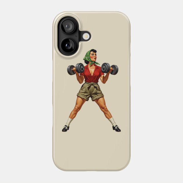 Rosie the Riveter Lifts Heavy Phone Case by enrynz