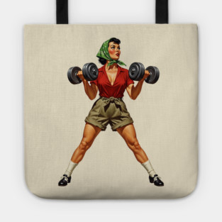 Rosie the Riveter Lifts Heavy Tote