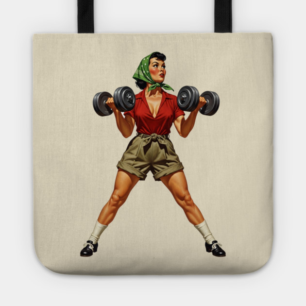 Rosie the Riveter Lifts Heavy Tote by enrynz
