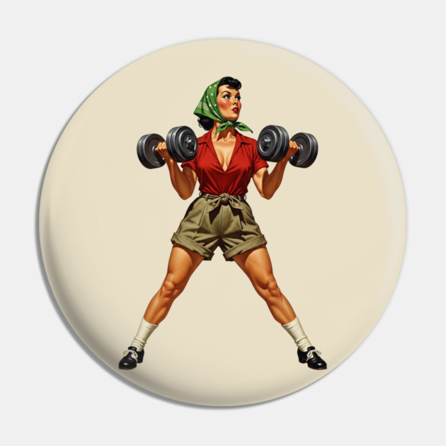 Rosie the Riveter Lifts Heavy Pin by enrynz