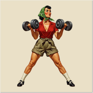 Rosie the Riveter Lifts Heavy Posters and Art