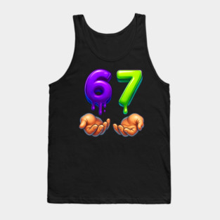 Funny Six Seven 6-7 Meme Tank Top