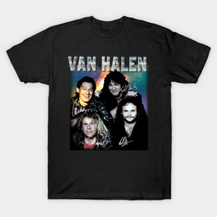 Tour Band Album Vintage Logo Rock 80s Halen Van T-Shirt