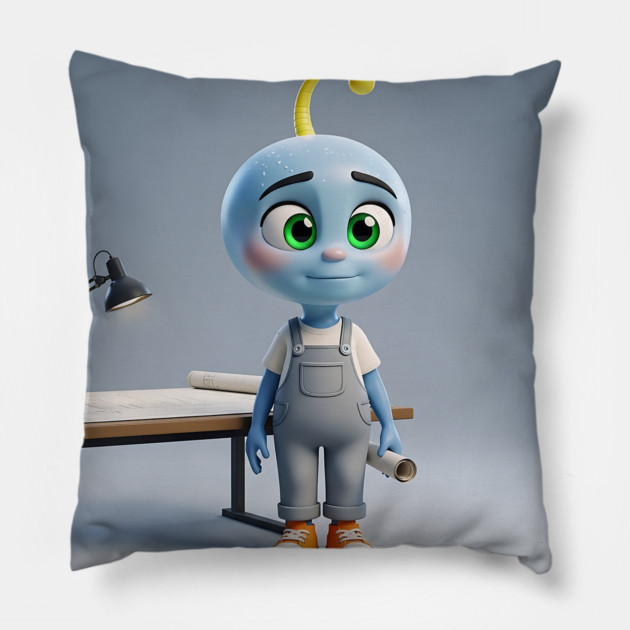 Tiko Blue - Design Integrity Pillow by Marco Pinhal