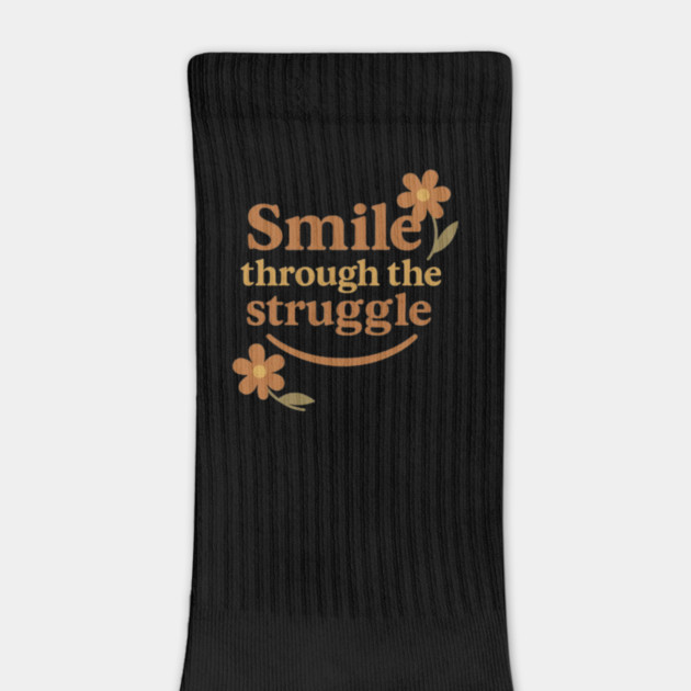 Smile through the struggle, motivational quote by Patience's Store