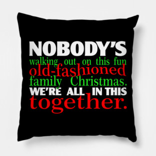 Old-fashioned Family Christmas Forced Cheer Pillow
