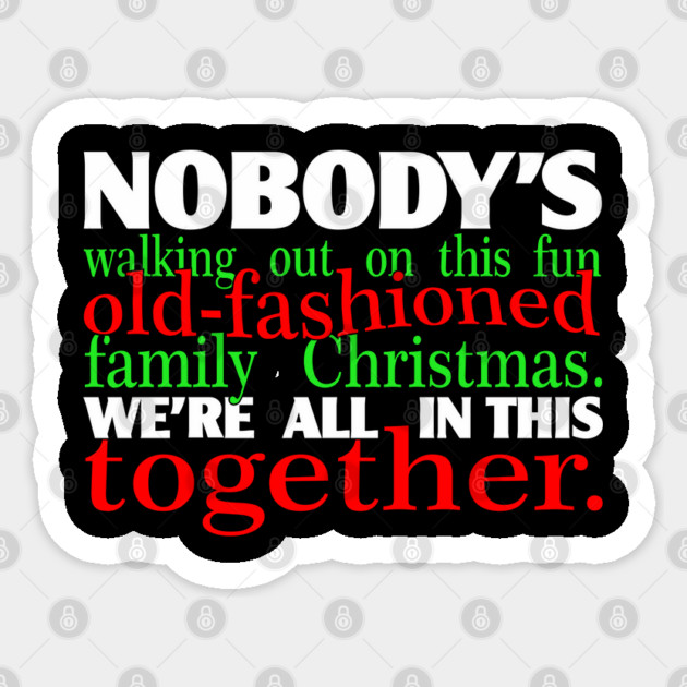 Old-fashioned Family Christmas Forced Cheer Sticker by Anticorporati