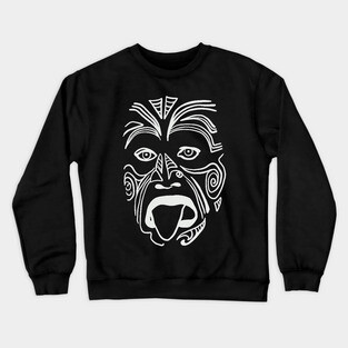 The Tribal Haka Mask Guy - Indigenous Face Crewneck Sweatshirt