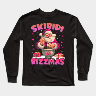 Xmas 67 Skibidi Six Seven Rizzmas Funny Christmas 2025 Long Sleeve T-Shirt