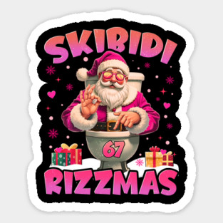 Xmas 67 Skibidi Six Seven Rizzmas Funny Christmas 2025 Sticker