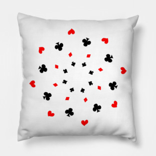 Hearts, Spades, Diamonds, and Clubs Pillow