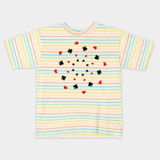 Hearts, Spades, Diamonds, and Clubs Kids T-Shirt