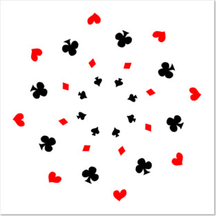 Hearts, Spades, Diamonds, and Clubs Posters and Art