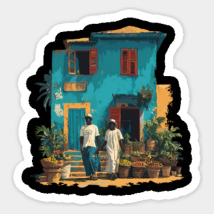 Senegal cultural design 2 Sticker