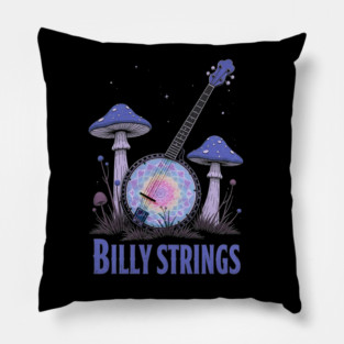 Billy Strings Banjo and Mushrooms Pillow