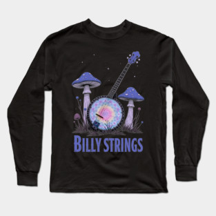 Billy Strings Banjo and Mushrooms Long Sleeve T-Shirt