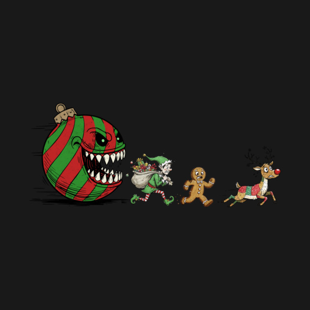 Christmas Horror Bauble Attack by Designed By Marty