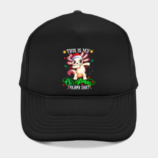 Christmas Dabbing Axolotl Santa This Is My Christmas Pajama 078 Hat
