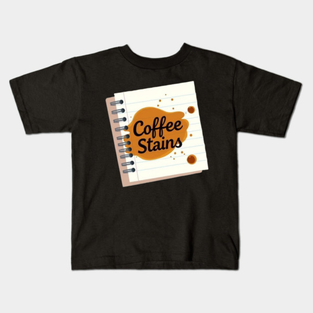 Coffee Stains on My Notes books Kids T-Shirt by SR8891