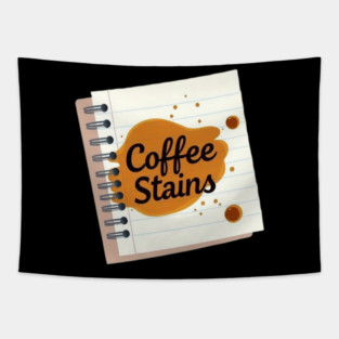 Coffee Stains on My Notes books Tapestry