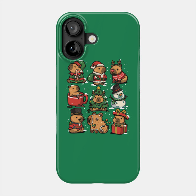 Christmas Capybaras Phone Case by GoshWow®