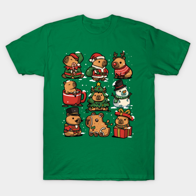 Christmas Capybaras T-Shirt by GoshWow®
