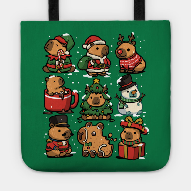 Christmas Capybaras Tote by GoshWow®