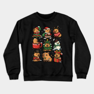 Christmas Capybaras Crewneck Sweatshirt