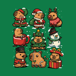 Christmas Capybaras T-Shirt