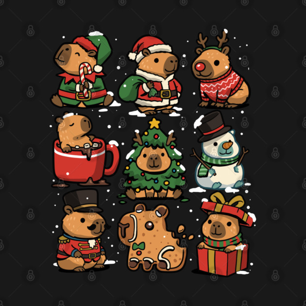 Christmas Capybaras by GoshWow®