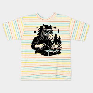Welding Horse Kids T-Shirt