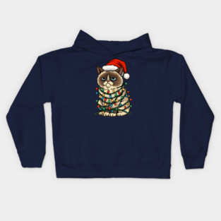 Jolly Christmas Cat Kids Hoodie