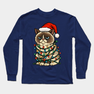 Jolly Christmas Cat Long Sleeve T-Shirt