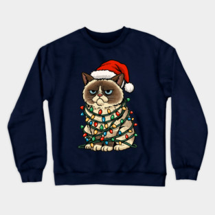 Jolly Christmas Cat Crewneck Sweatshirt