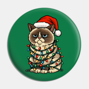 Jolly Christmas Cat Pin