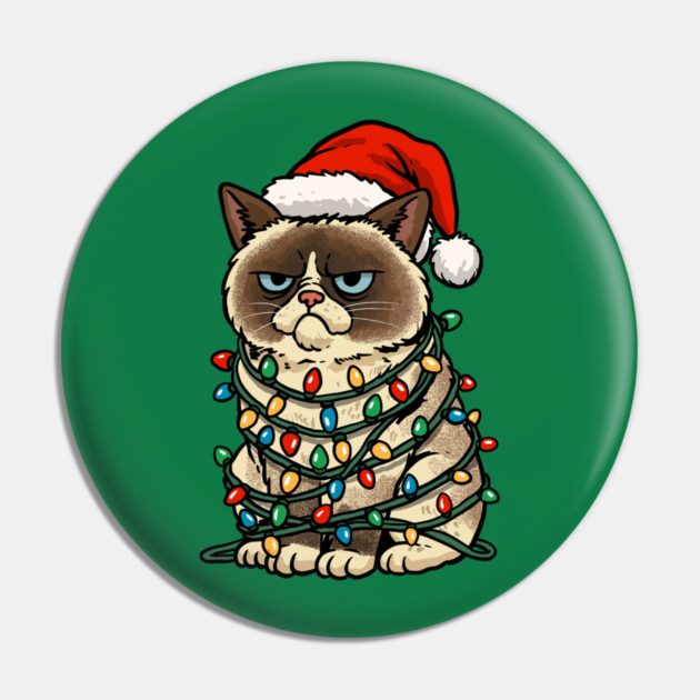 Jolly Christmas Cat Pin by GoshWow®