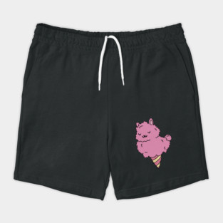 Cute Pink Llama Alpaca Icecream Shape Shorts