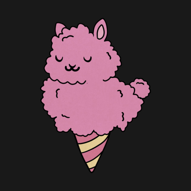 Cute Pink Llama Alpaca Icecream Shape by logiamerch