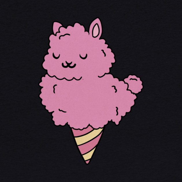 Cute Pink Llama Alpaca Icecream Shape by logiamerch