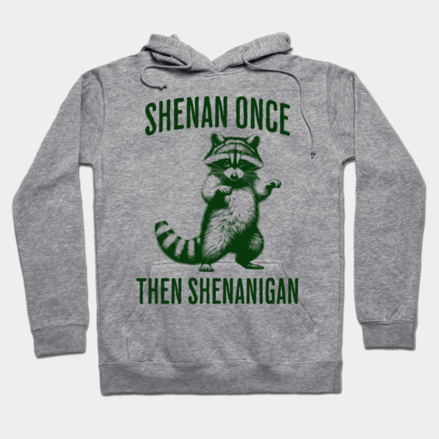 Funny Raccoon Shenan Once Then Shenanigan Hoodie by Luxinda