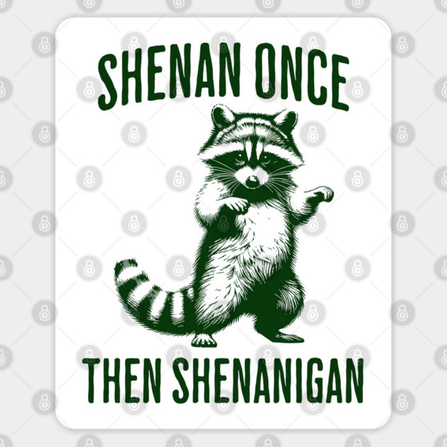 Funny Raccoon Shenan Once Then Shenanigan Sticker by Luxinda