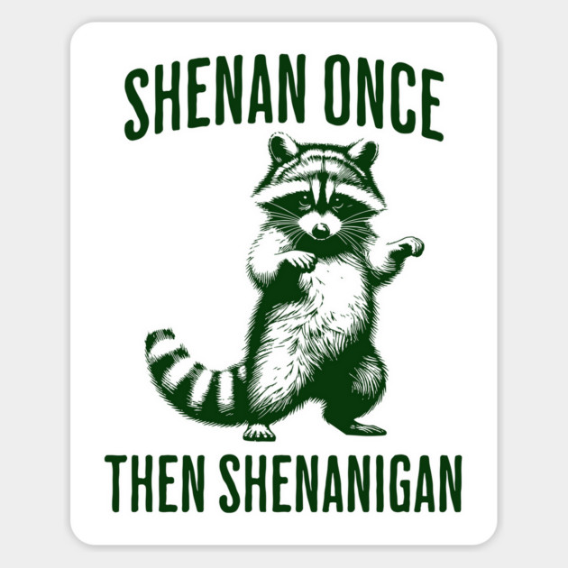 Funny Raccoon Shenan Once Then Shenanigan Magnet by Luxinda