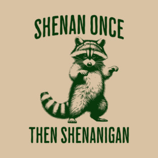 Funny Raccoon Shenan Once Then Shenanigan T-Shirt