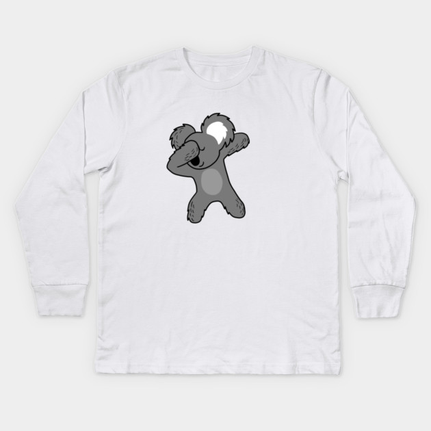 Funny Koala Bear Dab Dabbing Dance Kids Long Sleeve T-Shirt by logiamerch