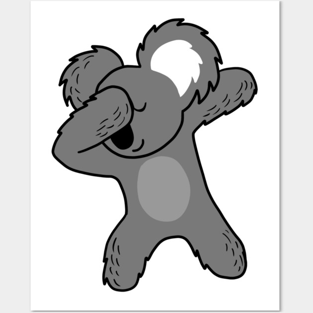 Funny Koala Bear Dab Dabbing Dance Wall Art by logiamerch